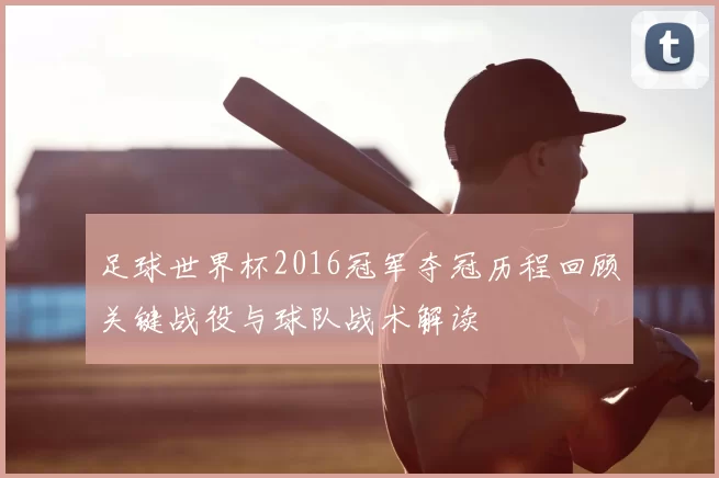 足球世界杯2016冠军夺冠历程回顾关键战役与球队战术解读
